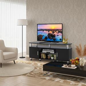 DecHome Mobile TV Moderno 2 Ante 2 Vani a Giorno Dimensioni 120x39,5x52 cm colore Nero