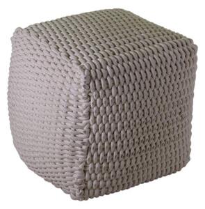 Pouf Quadrato 43x43xh43 cm in Tessuto Bianco