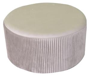 Pouf Tondo Ø56xh28 cm in Velluto Beige