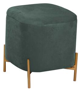 Pouf Contenitore 38x38xh45 cm in Tessuto Velluto Verde Salvia