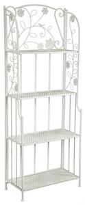 Portapiante 4 ripiani 59x29xh158 cm in Metallo Milena Bianco