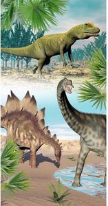 Telo mare da bambini in velluto 75x150 cm Dino – Good Morning