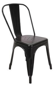 Sedia New Bristol 43x43xh45/84 cm in Ferro Nero