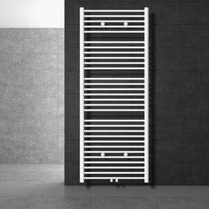 LuxeBath radiatore per bagno Sahara, 750x1800 mm, bianco, curvo con attacco centrale, senza elemento riscaldante