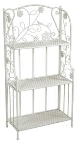 Portapiante 3 ripiani 59x29xh118 cm in Metallo Milena Bianco