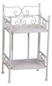 Portapiante 2 ripiani 25x23xh48 cm in Metallo New Jessica Bianco