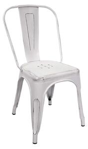 Sedia New Bristol 43x43xh45/84 cm in Ferro Bianco Antico