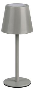 Lampada da tavolo LED grigia con paralume in metallo (altezza totale 21 cm) Diaz – Reality
