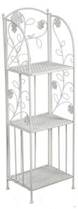 Portapiante 3 ripiani 35x29xh118 cm in Metallo Milena Bianco