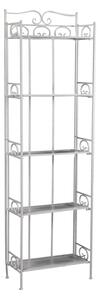 Portapiante 5 ripiani 47x23xh160 cm in Metallo New Jessica Bianco