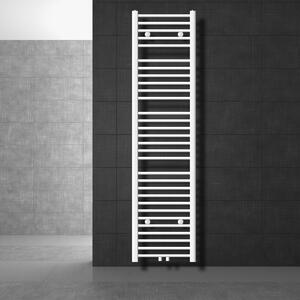 LuxeBath radiatore per bagno Sahara, 400x1800 mm, bianco, diritto con attacco centrale, senza elemento riscaldante
