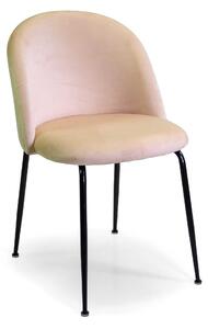 Sedia Sammi 50x57xh47/77,5 cm in Tessuto Velluto Crema/Nero