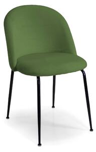 Sedia Sammi 50x57xh47/77,5 cm in Tessuto Velluto Verde/Nero