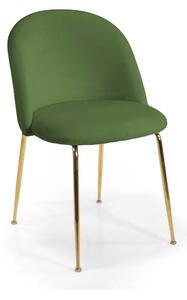 Sedia Sammi 50x57xh47/77,5 cm in Tessuto Velluto Verde/Oro