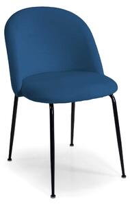 Sedia Sammi 50x57xh47/77,5 cm in Tessuto Velluto Blu/Nero