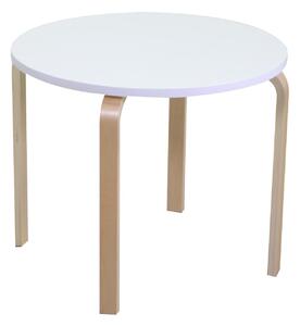 Tavolino Rotondo Ø60xh50 cm in Legno Bianco