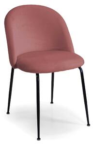 Sedia Sammi 50x57xh47/77,5 cm in Tessuto Velluto Rosa Antico/Nero
