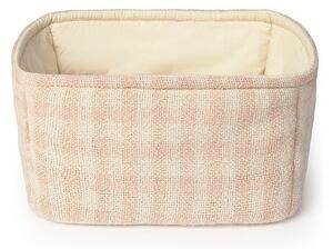 Cesta per giochi da bambino rosa chiaro in tessuto 30x20x20 cm Swan Rose – Lorena Canals