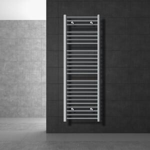 LuxeBath radiatore bagno Sahara, 500x1500 mm, cromo, curvo con attacco laterale, senza elemento riscaldante