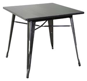 Tavolo New Bristol 80x80xh76 cm in Ferro Grigio Galvanizzato