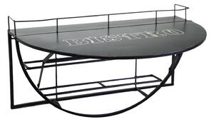 Tavolino da Parete con Mensola 70x47xh40 cm in Ferro Nero