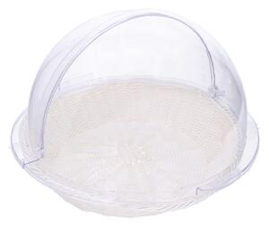 Cesta Porapane Ø41,5xh26 cm con Cupola Trasparente