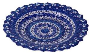 Piattino Svuotatasche Ø18xh2,5 cm in Ceramica Blu