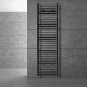 LuxeBath radiatore bagno Sahara - 500 x 1800 mm - antracite - diritto con attacco laterale - radiatore scaldasalviette asciugacapelli, senza elemento riscaldante