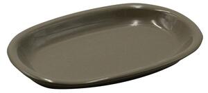 Piatto Ovale 36x25xh4 cm in Gres Porcellanato Romeo Tortora