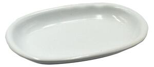 Piatto Ovale 36x25xh4 cm in Gres Porcellanato Romeo Bianco