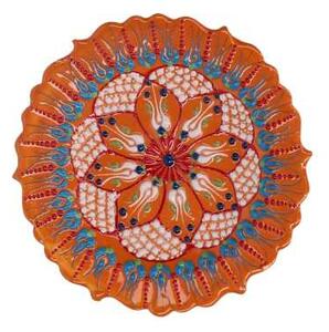 Piattino Svuotatasche Ø18xh2,5 cm in Ceramica Arancione