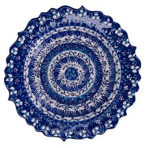 Piattino Svuotatasche Ø18xh2,5 cm in Ceramica Blu