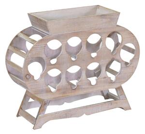 Portabottiglie 10 Posti 59x19xh48 cm in Legno Naturale