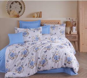 Set copripiumino e federa bianco in cotone renforcé per letto matrimoniale 200x200 cm Aylin – Mijolnir