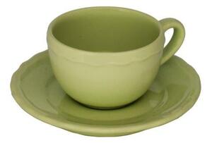 Set 6 Tazzine da Caffè con Piattino Ø7,5xh5 cm in Gres Porcellanato Juliet Verde Pastello