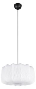 Lampadario bianco in metallo con paralume in tessuto ø 40 cm Madleine – Reality