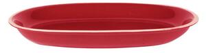 Piatto Ovale 36x25,5xh4,5 cm in Gres Porcellanato Otello Rosso