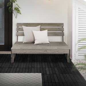 Panca da giardino ML-Design, 3 posti, in legno massello di abete, dimensioni 120x76,5x70 cm, colore grigio. Panca con schienale, ideale per terrazzi, giardini o interni. Arredamento da giardino, panca