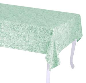 Tovaglia Rettangolare 140x240 cm in Cotone 180 GSM Flora Jaquard Verde Salvia
