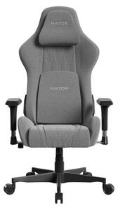 HATOR Darkside 3M Fabric, Sedia da gioco universale, 110 kg, Nero/Grigio, Poliuretano (PU), Nero, Acciaio