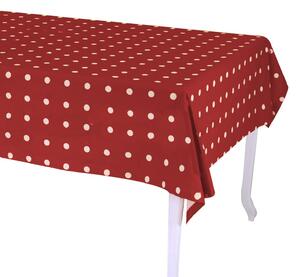 Tovaglia Rettangolare 140x240 cm in Cotone 180 GSM Pop Pois Bordeaux
