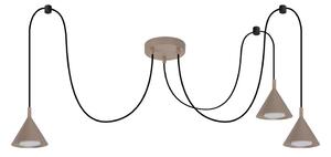 Brilagi - Lampadario a sospensione con cavo CONE TRIPLE SPIDER 3xGX53/15W/230V beige