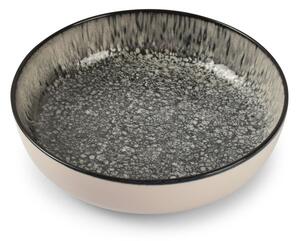 Piatto fondo nero/color crema in gres ø 18,5 cm Gravel – ONA