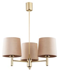 BRILAGI - Lampadario su asta MONTE 3xE27/60W/230V beige/oro