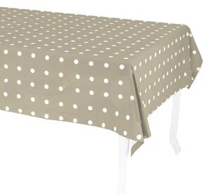 Tovaglia Rettangolare 140x240 cm in Cotone 180 GSM Pop Pois Beige