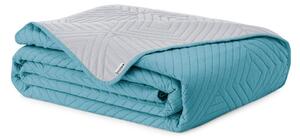 Copriletto blu/grigio chiaro in microfibra con rivestimento trapuntato 220x240 cm Softa – Restilo