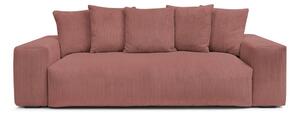 Divano in rosa chiaro con rivestimento in velluto a coste 280 cm Voltaire – Bobochic Paris