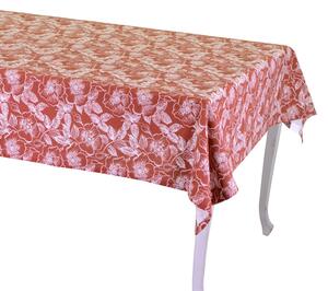 Tovaglia Rettangolare 140x240 cm in Cotone 180 GSM Tessuto Wild Rose Rosso Mattone