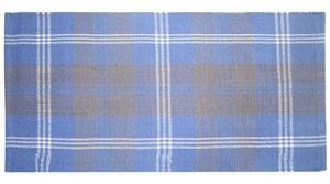 Tappeto Bagno Design Scozzese 50x90 cm in Cotone Azzurro