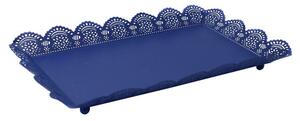Vassoio Rettangolare 39x22xh3,5 cm in Metallo Blu